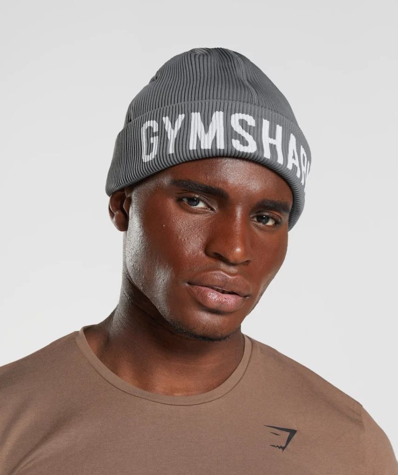 Gymshark Seamless Docker Beanie Grey | NZ 5SPHJD